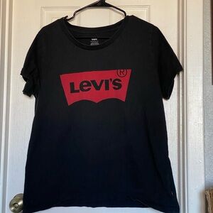 Levi's Black T-Shirt with White Logo